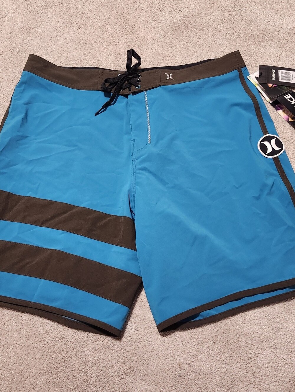 NWT Hurley‎ Phantom Board Shorts Mens Size 36 Blue & Black  MSRP $62